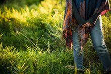 Load image into Gallery viewer, Royal Blue and Rust Reversible Shawl