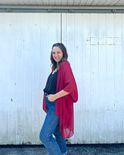 Load image into Gallery viewer, Red Sheer Kimono