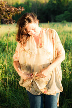 Load image into Gallery viewer, Beige and Coral Floral Sheer Kimono