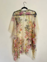 Load image into Gallery viewer, White Tropical Floral Sheer Kimono