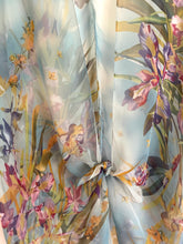 Load image into Gallery viewer, Turquoise Tropical Floral Sheer Kimono