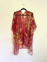 Load image into Gallery viewer, Red and Brown Sheer Kimono