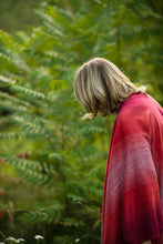 Load image into Gallery viewer, Red and Pink Fleece Blanket Poncho