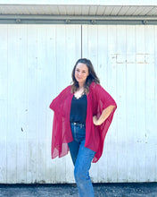 Load image into Gallery viewer, Red Sheer Kimono