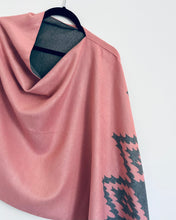 Load image into Gallery viewer, Reversible Pink and Grey Cashmere Feel Draped Shawl