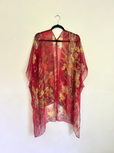 Load image into Gallery viewer, Red and Brown Sheer Kimono