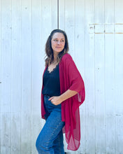 Load image into Gallery viewer, Red Sheer Kimono