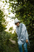 Load image into Gallery viewer, Dolphin Grey Paisley Sheer Kimono