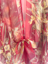 Load image into Gallery viewer, Red and Brown Sheer Kimono