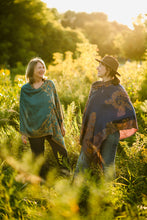 Load image into Gallery viewer, Royal Blue and Rust Reversible Shawl