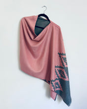 Load image into Gallery viewer, Reversible Pink and Grey Cashmere Feel Draped Shawl