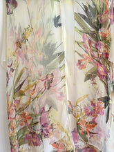 Load image into Gallery viewer, White Tropical Floral Sheer Kimono