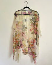Load image into Gallery viewer, White Tropical Floral Sheer Kimono