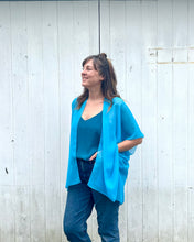 Load image into Gallery viewer, Turquoise Chiffon Kimono