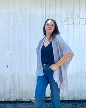 Load image into Gallery viewer, Dolphin Grey Sheer Kimono