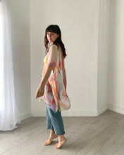 Load image into Gallery viewer, Pink and Yellow Ultra Sheer Kimono