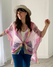 Load image into Gallery viewer, Pink and Yellow Ultra Sheer Kimono