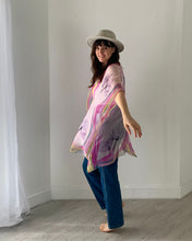 Load image into Gallery viewer, Pink and Yellow Ultra Sheer Kimono
