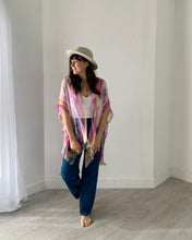 Load image into Gallery viewer, Pink and Yellow Ultra Sheer Kimono