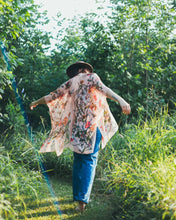 Load image into Gallery viewer, Light Coral Tropical Floral Sheer Kimono