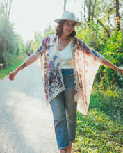 Load image into Gallery viewer, Pale Pink Tropical Floral Sheer Kimono