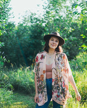 Load image into Gallery viewer, Light Coral Tropical Floral Sheer Kimono
