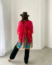 Load image into Gallery viewer, Hot Pink Butterfly Sheer Kimono