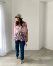 Load image into Gallery viewer, Pink and Yellow Ultra Sheer Kimono
