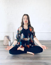 Load image into Gallery viewer, Black and Red Rose Sheer Kimono