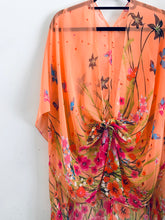 Load image into Gallery viewer, Coral Floral Sheer Kimono