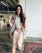Load image into Gallery viewer, Powder Pink Floral Sheer Kimono