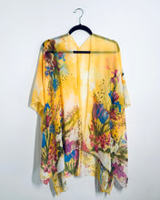 Load image into Gallery viewer, Yellow Floral Sheer Kimono