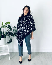 Load image into Gallery viewer, Black and White Embroidered Cotton Shawl