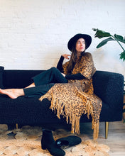 Load image into Gallery viewer, Dark Tan Leopard Long Duster