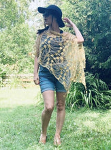Load image into Gallery viewer, Yellow Lace Draped Shawl

