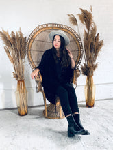 Load image into Gallery viewer, Black Zebra Velvet Burnout Kimono