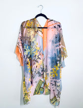 Load image into Gallery viewer, Pink Abstract Floral Sheer Kimono