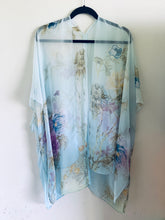 Load image into Gallery viewer, Soft Blue Floral Sheer Kimono