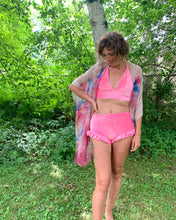 Load image into Gallery viewer, Pink Large Floral Sheer Kimono