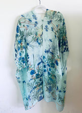 Load image into Gallery viewer, Mint Green and Blue Floral Sheer Kimono