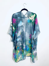 Load image into Gallery viewer, Grey Floral Sheer Kimono