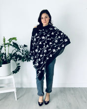 Load image into Gallery viewer, Black and White Embroidered Cotton Shawl