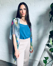 Load image into Gallery viewer, Grey Floral Sheer Kimono