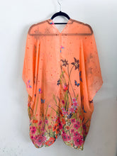 Load image into Gallery viewer, Coral Floral Sheer Kimono