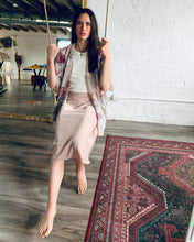 Load image into Gallery viewer, Powder Pink Floral Sheer Kimono
