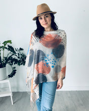 Load image into Gallery viewer, Abstract Geometry Earth Tones Light Draped Shawl