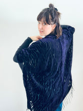 Load image into Gallery viewer, Purple Zebra Velvet Burnout Kimono