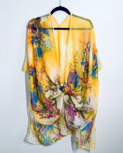 Load image into Gallery viewer, Yellow Floral Sheer Kimono