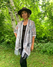 Load image into Gallery viewer, White Sheer Burnout Kimono