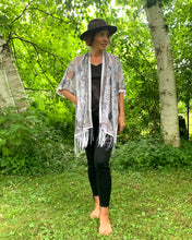 Load image into Gallery viewer, White Sheer Burnout Kimono